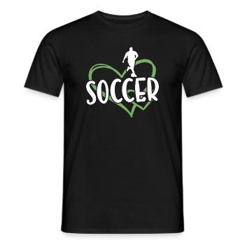 Sport Heart Soccer - Männer T-Shirt - Schwarz - Vorne - AI Model Male 178 light (178cm)