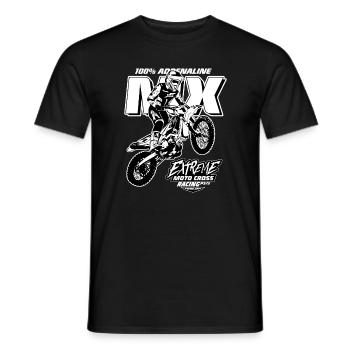 Moto Cross - Motocross - Supercross - MX - SX - T-shirt homme - noir - Devant - AI Model Male 178 light (178cm)