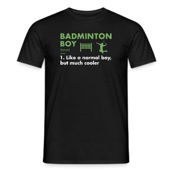 Sport Boy Definition Badminton - Männer T-Shirt - Schwarz - Vorne - AI Model Male 178 light (178cm)