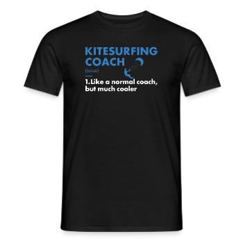 Coach sportif Kitesurf - T-shirt homme - noir - Devant - AI Model Male 178 light (178cm)