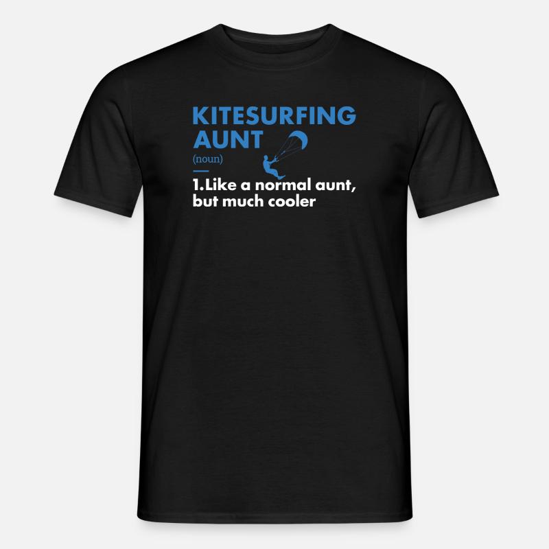 Sport Aunt Kitesurfing - Männer T-Shirt - Schwarz
