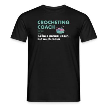 Crocheter Coach Definition Crocheting - Men's T-Shirt - black - Front - AI Model Male 178 light (178cm)