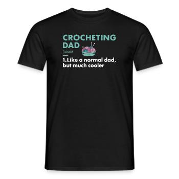 Crocheter Dad Definition Crocheting - Men's T-Shirt - black - Front - AI Model Male 178 light (178cm)