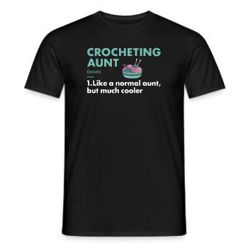 Crocheter Aunt Definition Crocheting - Men's T-Shirt - black - Front - AI Model Male 178 light (178cm)