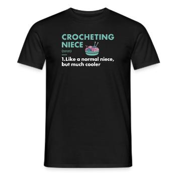Crocheter Niece Definition Crocheting - Men's T-Shirt - black - Front - AI Model Male 178 light (178cm)