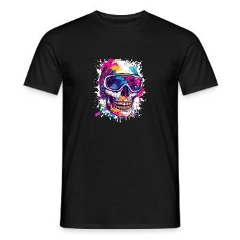 Ski Skull Lunettes de ski - T-shirt homme - noir - Devant - AI Model Male 178 light (178cm)