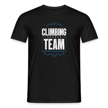 Climbing Crew - Men's T-Shirt - black - Front - AI Model Male 178 light (178cm)