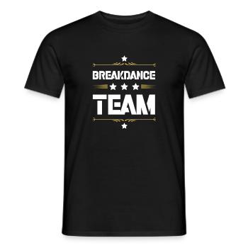 Breakdance Team - Men's T-Shirt - black - Front - AI Model Male 178 light (178cm)