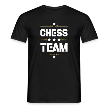 Chess Team - Men's T-Shirt - black - Front - AI Model Male 178 light (178cm)