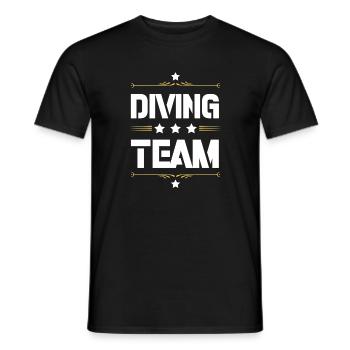 Diving Team - Men's T-Shirt - black - Front - AI Model Male 178 light (178cm)
