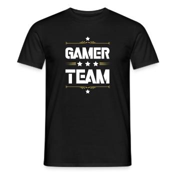 Équipe de joueurs - T-shirt homme - noir - Devant - AI Model Male 178 light (178cm)