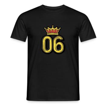 Couronne à 6 chiffres - T-shirt homme - noir - Devant - AI Model Male 178 light (178cm)