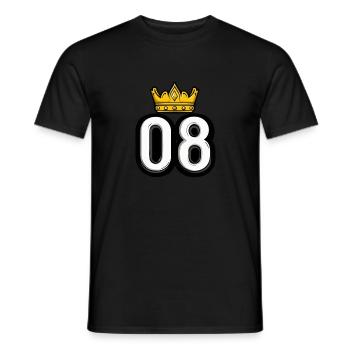 Couronne à 8 chiffres - T-shirt homme - noir - Devant - AI Model Male 178 light (178cm)
