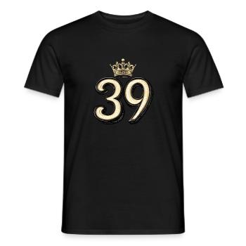 39 Number Crown - Men's T-Shirt - black - Front - AI Model Male 178 light (178cm)