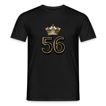56 Nombre Couronne - T-shirt homme - noir - Devant - AI Model Male 178 light (178cm)