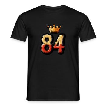 84 Number Krone - Men's T-Shirt - black - Front - AI Model Male 178 light (178cm)