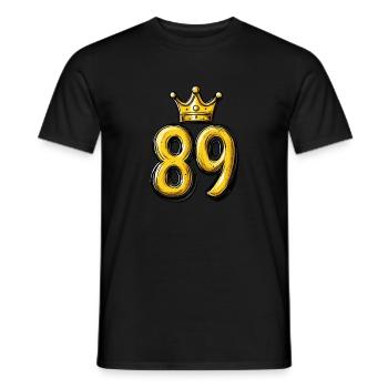 89 Number Crown - Men's T-Shirt - black - Front - AI Model Male 178 light (178cm)