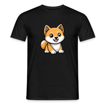 Akita Inu Chien Mignon - T-shirt homme - noir - Devant - AI Model Male 178 light (178cm)