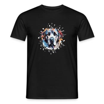 Kangal Hund Tier Pop Art Kopf - Männer T-Shirt - Schwarz - Vorne - AI Model Male 178 light (178cm)