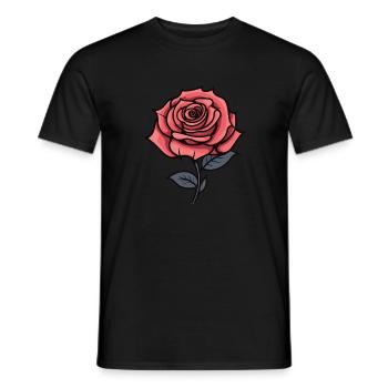 L’amour de la rose - T-shirt homme - noir - Devant - AI Model Male 178 light (178cm)