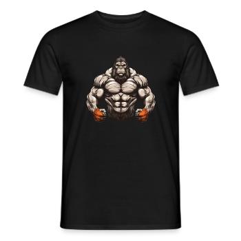 Gorilla Bodybuilding - Men's T-Shirt - black - Front - AI Model Male 178 light (178cm)