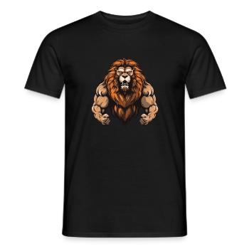 Muscles Lion - T-shirt homme - noir - Devant - AI Model Male 178 light (178cm)