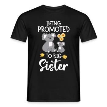 Promoted to big sister - Men's T-Shirt - black - Front - AI Model Male 178 light (178cm)