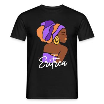 Eritrea Eritreische Flagge Asmara Black Heritage - Männer T-Shirt - Schwarz - Vorne - AI Model Male 178 light (178cm)