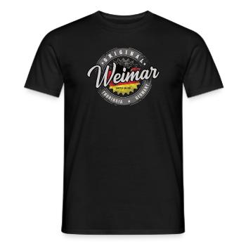 Original Germany Thuringia Weimar Thuringian Forest - Men's T-Shirt - black - Front - AI Model Male 178 light (178cm)
