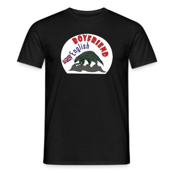 Englischer Junge Papa Schuppentier - Männer T-Shirt - Schwarz - Vorne - AI Model Male 178 light (178cm)