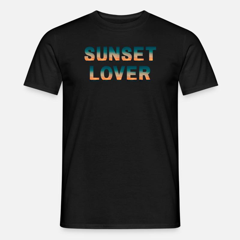 Sunset Lover - Männer T-Shirt - Schwarz