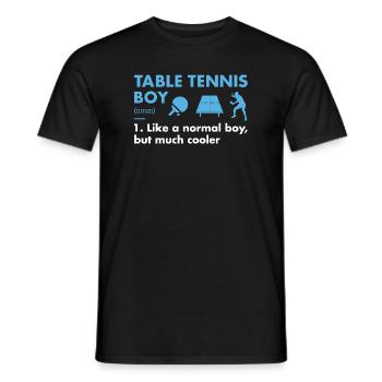 Sport Boy Définition Tennis de Table - T-shirt homme - noir - Devant - AI Model Male 178 light (178cm)