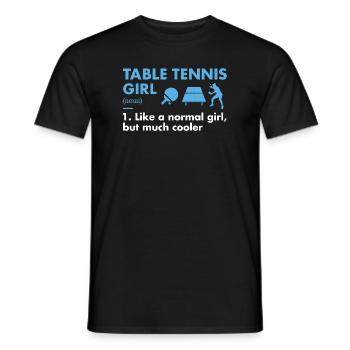Sport Girl Definition Table Tennis - Men's T-Shirt - black - Front - AI Model Male 178 light (178cm)