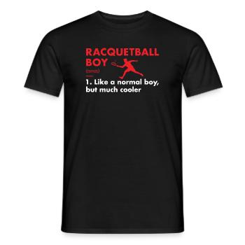 Sport Boy Définition Racquetball - T-shirt homme - noir - Devant - AI Model Male 178 light (178cm)
