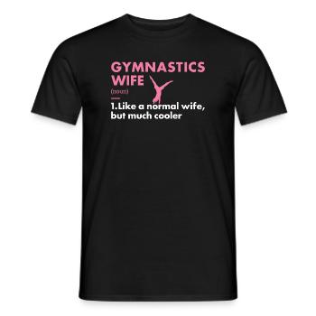 Sport Wife Gymnastics - Männer T-Shirt - Schwarz - Vorne - AI Model Male 178 light (178cm)