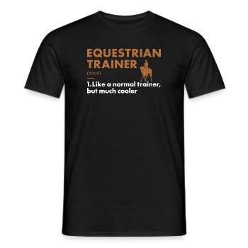 Sports Trainer Definition Equestrian - Men's T-Shirt - black - Front - AI Model Male 178 light (178cm)