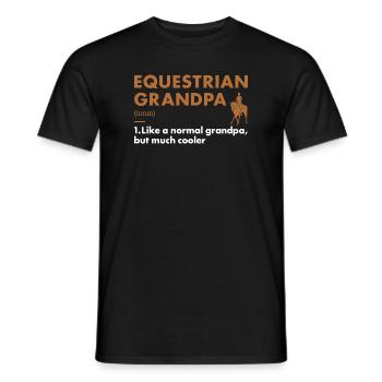 Sport Grandpa Definition Equestrian - Men's T-Shirt - black - Front - AI Model Male 178 light (178cm)