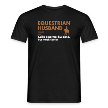 Sport Husband Definition Equestrian - Men's T-Shirt - black - Front - AI Model Male 178 light (178cm)