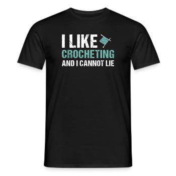 Crocheter I Like Crocheting - Men's T-Shirt - black - Front - AI Model Male 178 light (178cm)