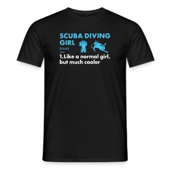 Scuba Diver Girl Definition Scuba Diving - Männer T-Shirt - Schwarz - Vorne - AI Model Male 178 light (178cm)
