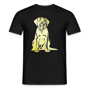 Silhouette de chien labrador - T-shirt homme - noir - Devant - AI Model Male 178 light (178cm)