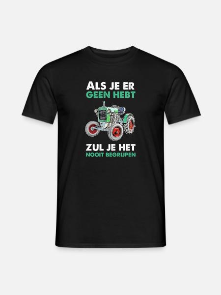 Trekker Oldtimer Design Nederlands - Männer T-Shirt - Schwarz