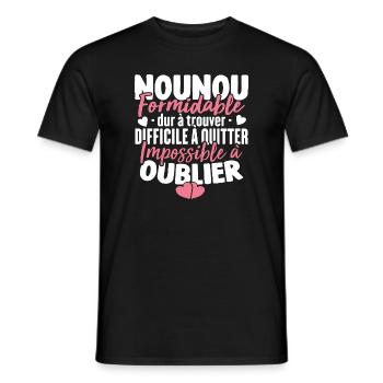 Nounou Formidable Super Idée Cadeau Pour Nounou - T-shirt homme - noir - Devant - AI Model Male 178 light (178cm)