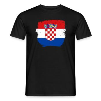 Hrvatska Pride Balkan Drapeau croate Croatie - T-shirt homme - noir - Devant - AI Model Male 178 light (178cm)