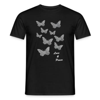 butterflies Schmetterlinge - Männer T-Shirt - Schwarz - Vorne - AI Model Male 178 light (178cm)