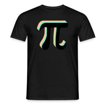Math Pi symbole Pi - T-shirt homme - noir - Devant - AI Model Male 178 light (178cm)