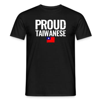 Proud Taiwanese Taiwan Taiwanese Flag - Men's T-Shirt - black - Front - AI Model Male 178 light (178cm)