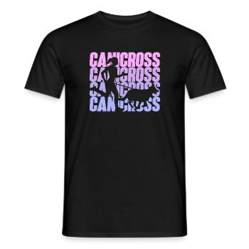 Sport canin Dog Trekking Running avec Dog Canicross - T-shirt homme - noir - Devant - AI Model Male 178 light (178cm)