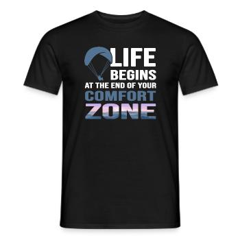 Parapente Parapente Zone de parapente Vol à voile - T-shirt homme - noir - Devant - AI Model Male 178 light (178cm)