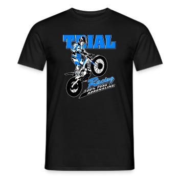Trial - Trialsport - Moto Trial - Motorcycle Trial - Men's T-Shirt - black - Front - AI Model Male 178 light (178cm)
